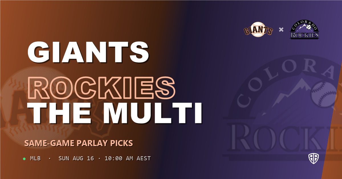 San Francisco Giants vs Colorado Rockies Prediction and Same Game Parlay picks, August 16, 2026