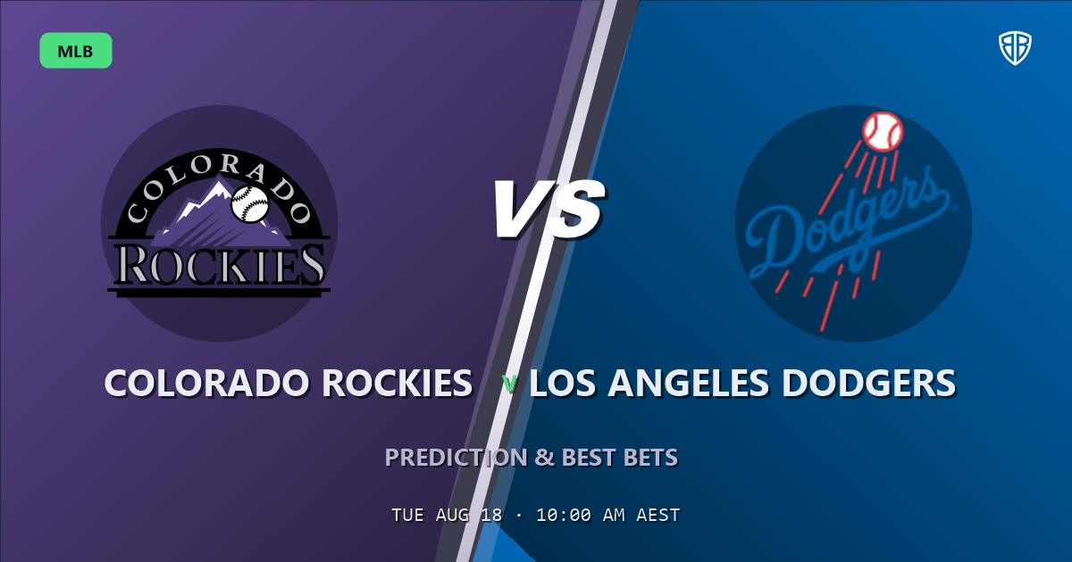 Colorado Rockies vs Los Angeles Dodgers Prediction and Picks, August 17, 2026