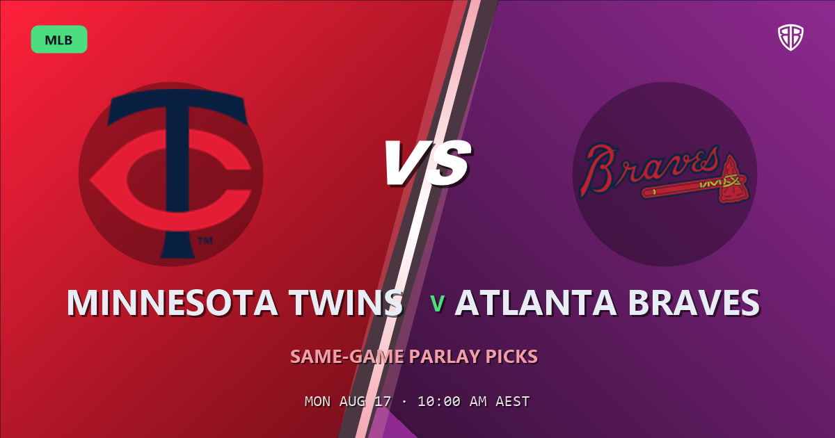 Minnesota Twins vs Atlanta Braves Prediction and Same Game Parlay picks, August 17, 2026