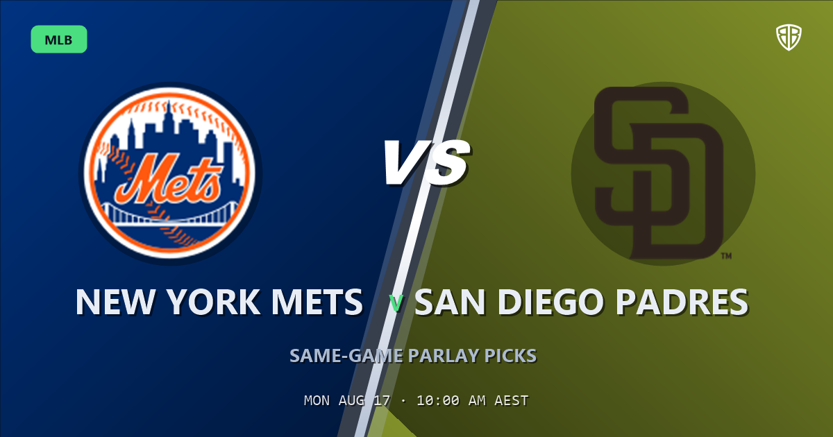 New York Mets vs San Diego Padres Prediction and Same Game Parlay picks, August 17, 2026