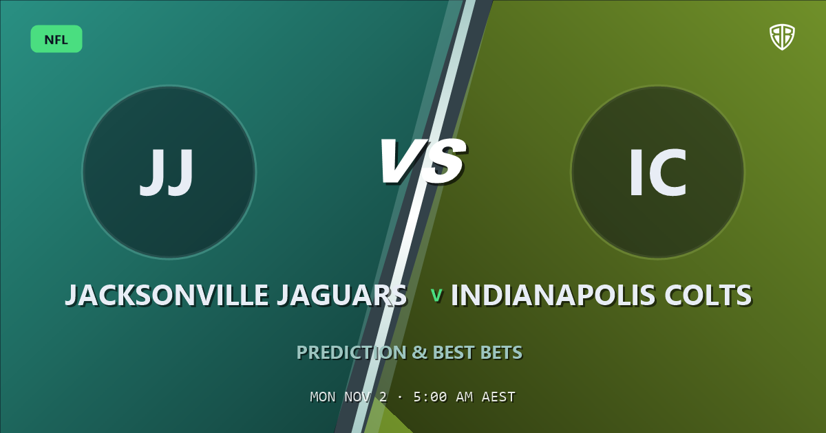 Jacksonville Jaguars vs Indianapolis Colts Prediction & Picks, November 1, 2026
