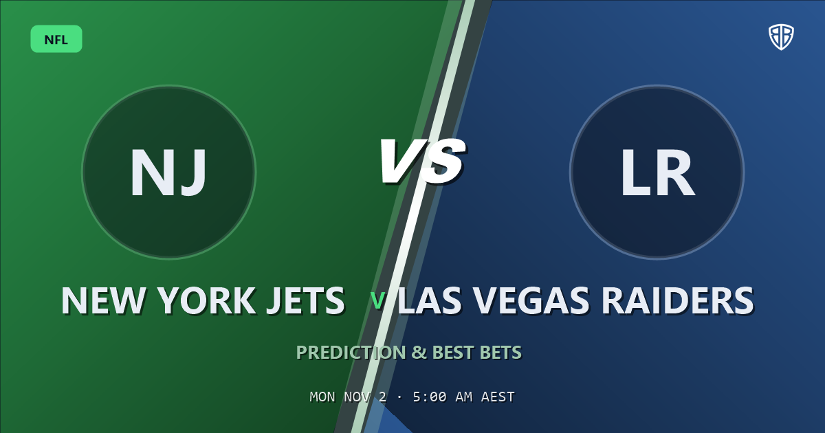 New York Jets vs Las Vegas Raiders Prediction & Picks, November 1, 2026