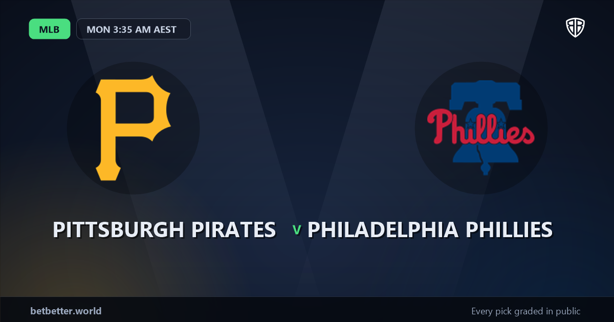 Pittsburgh Pirates vs Philadelphia Phillies Prediction & Same Game Parlay picks Top SGP: Our Expert MLB Analysis