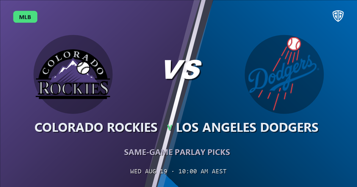 Colorado Rockies vs Los Angeles Dodgers Prediction and Same Game Parlay picks, August 18, 2026