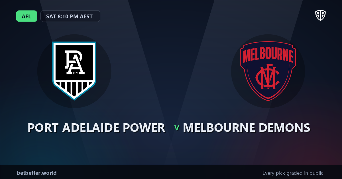 Port Adelaide Power vs Melbourne Demons Prediction & Picks: Full Match Breakdown & Bets
