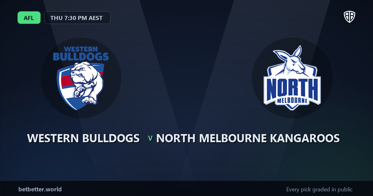 Western Bulldogs vs North Melbourne Kangaroos Prediction & Picks: Odds Analysis & Top Props