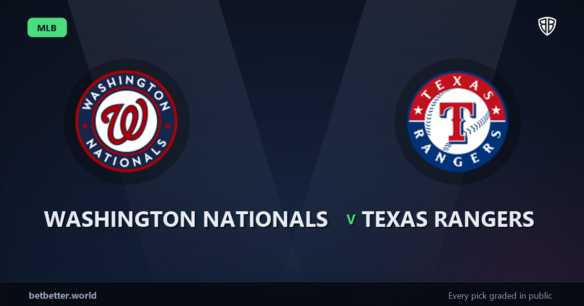 Washington Nationals vs Texas Rangers Prediction & Same Game Parlay picks Value Parlay: Don't Miss These MLB Odds