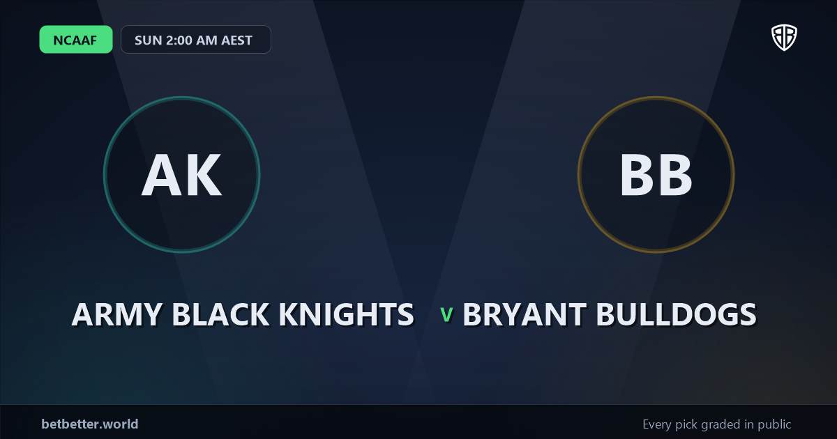 Army Black Knights vs Bryant Bulldogs Prediction & Picks: Winning Game Angles