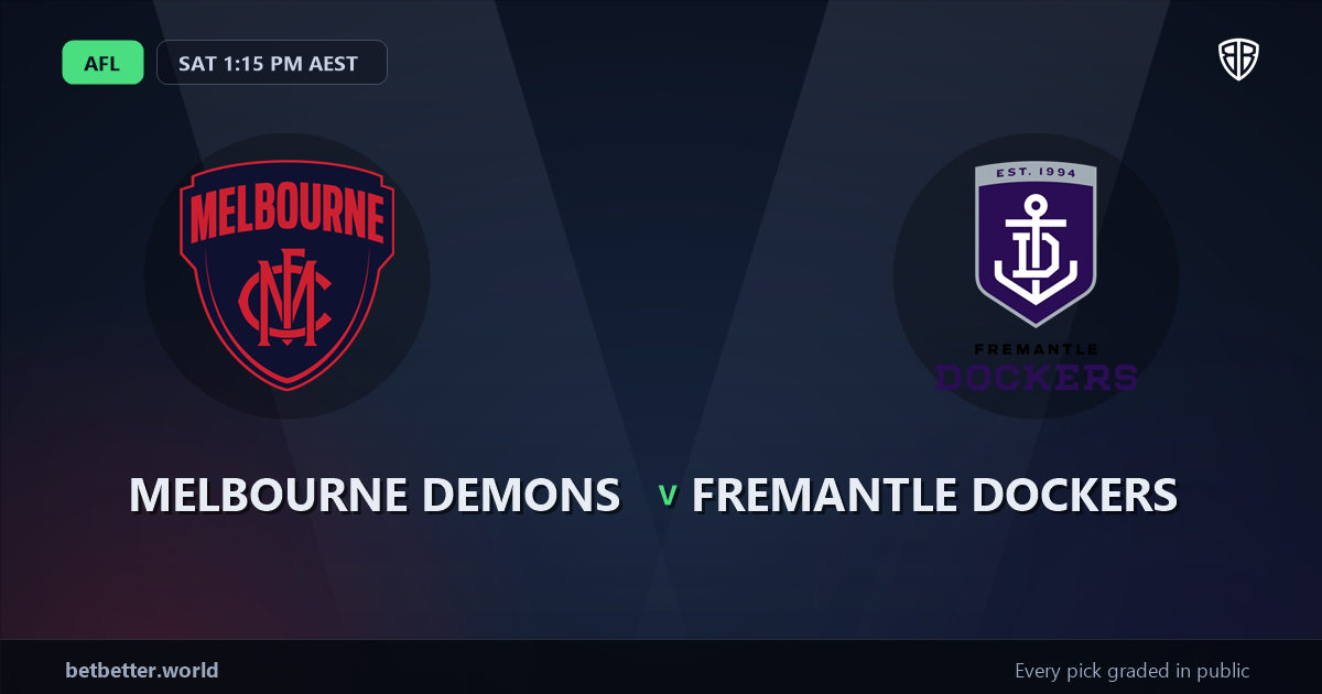 Melbourne Demons vs Fremantle Dockers Prediction & Same Game Multi picks Value Multi: Analytics Breakdown