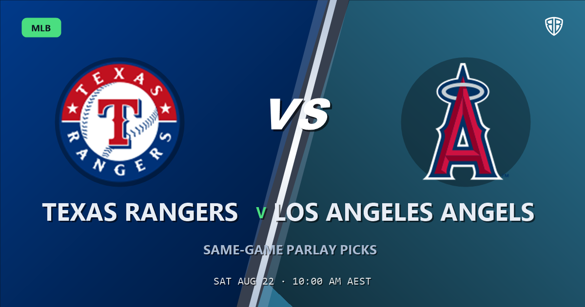 Texas Rangers vs Los Angeles Angels Prediction and Same Game Parlay picks, August 21, 2026