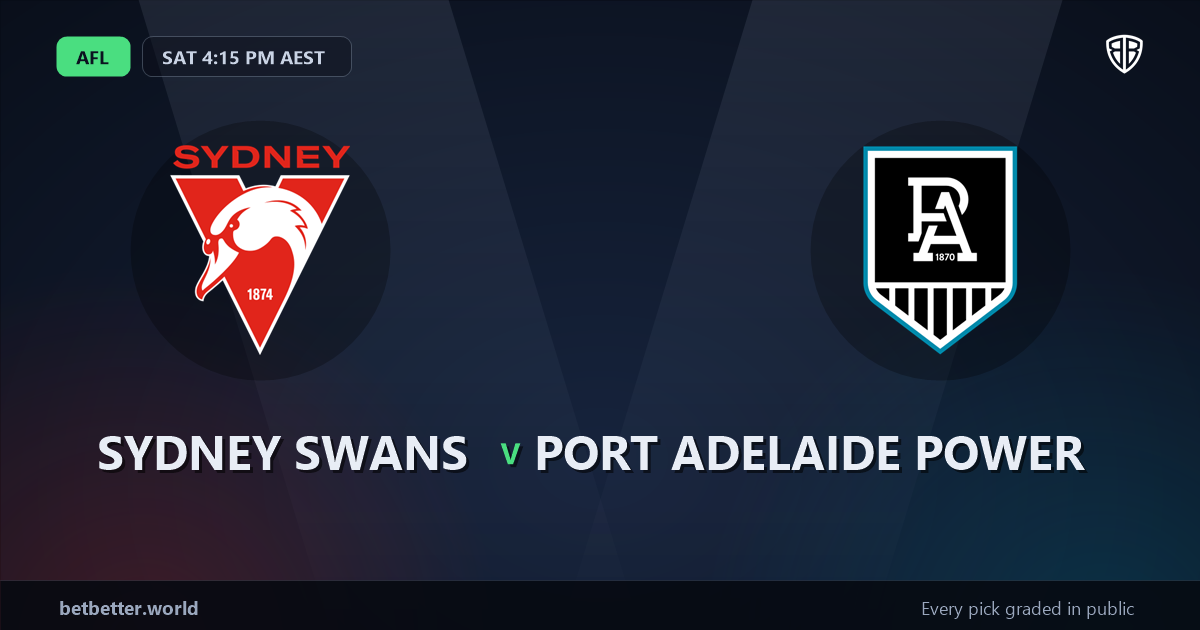 Sydney Swans vs Port Adelaide Power Prediction & Picks: Full Match Breakdown & Bets
