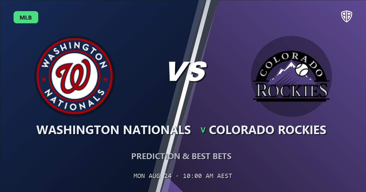 Washington Nationals vs Colorado Rockies Prediction and Picks, August 24, 2026