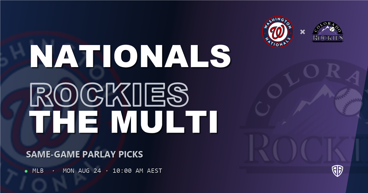 Washington Nationals vs Colorado Rockies Prediction and Same Game Parlay picks, August 24, 2026