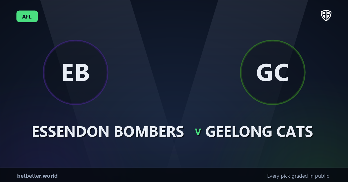 Essendon Bombers vs Geelong Cats Prediction & Picks: Odds Analysis & Top Props