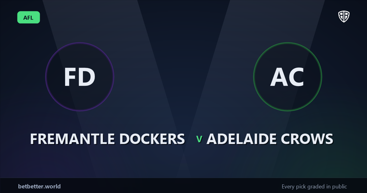 Fremantle Dockers vs Adelaide Crows Same Game Multi Tips & Prediction