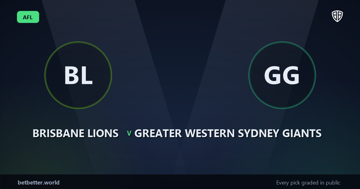 Brisbane Lions vs Greater Western Sydney Giants Prediction & Picks: Stat-Based Insights