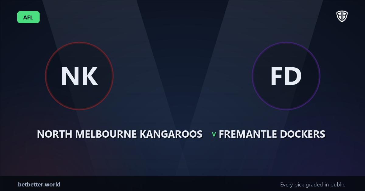 North Melbourne Kangaroos vs Fremantle Dockers Prediction & Same Game Multi picks Key Insights: High-Value Opportunity