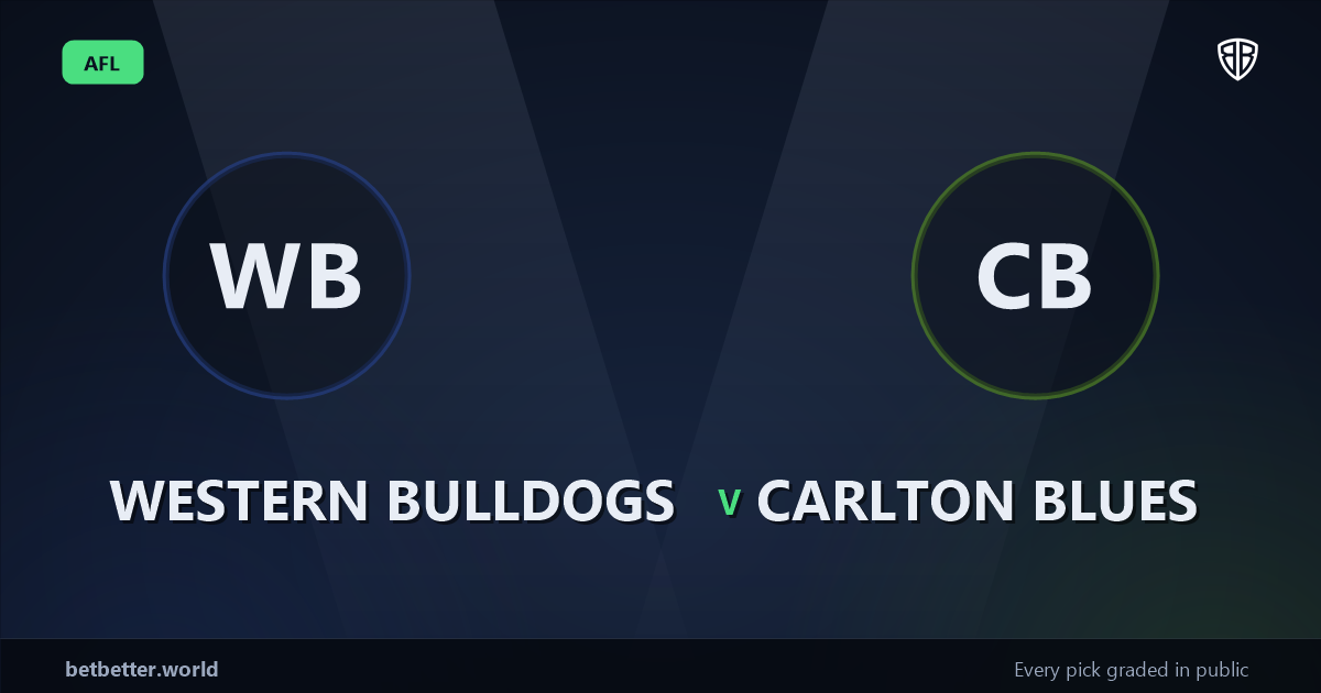 Western Bulldogs vs Carlton Blues Prediction, Tips & Odds