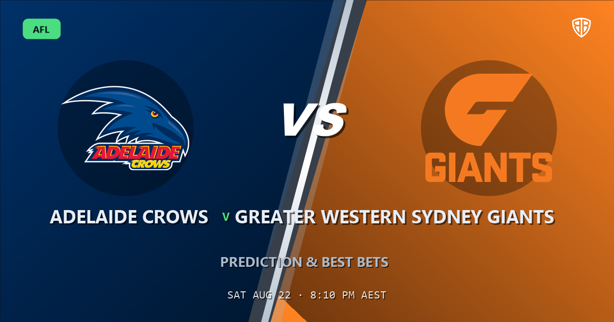 Adelaide Crows vs Greater Western Sydney Giants Prediction & Picks: Full Match Breakdown & Bets