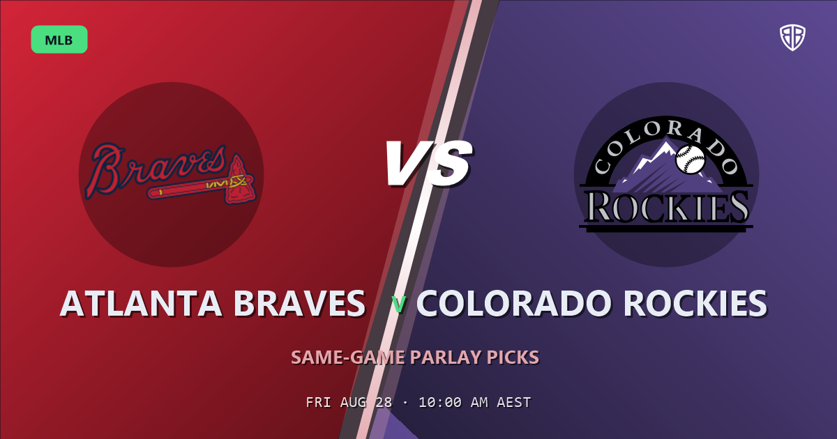 Atlanta Braves vs Colorado Rockies Prediction and Same Game Parlay picks, August 28, 2026