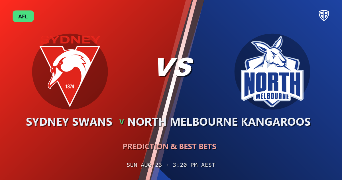 Sydney Swans vs North Melbourne Kangaroos Prediction & Picks: Full Match Breakdown & Bets