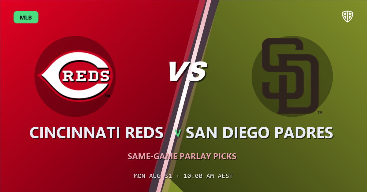 Cincinnati Reds vs San Diego Padres Prediction and Same Game Parlay picks, August 31, 2026