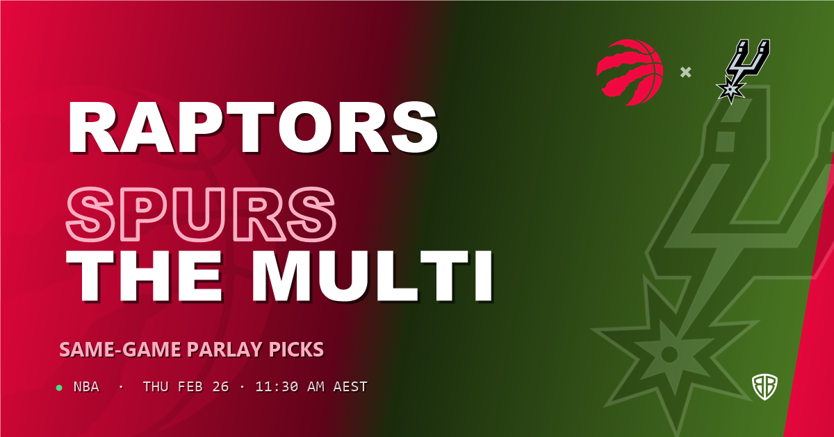 Toronto Raptors vs San Antonio Spurs Prediction & Same Game Parlay picks Key Insights: Analytics Breakdown