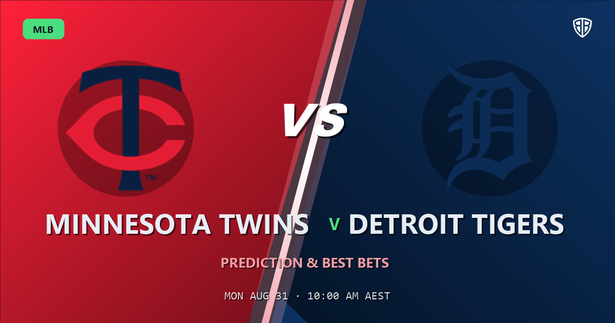 Minnesota Twins vs Detroit Tigers Prediction and Picks, August 31, 2026
