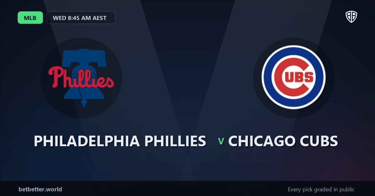 Philadelphia Phillies vs Chicago Cubs Prediction & Picks: Winning Game Angles