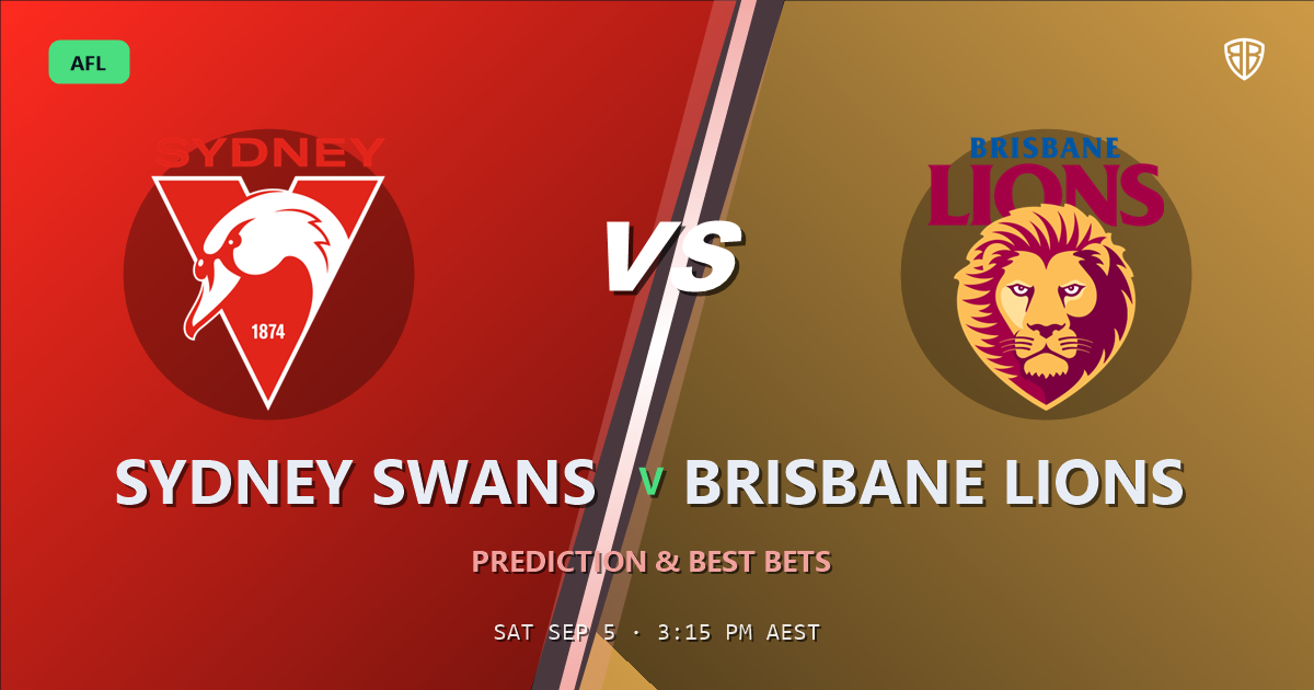 Sydney Swans vs Brisbane Lions Prediction & Picks: Stat-Based Insights