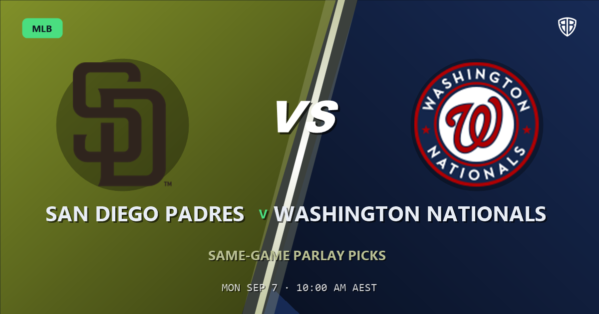 San Diego Padres vs Washington Nationals Prediction and Same Game Parlay picks, September 7, 2026