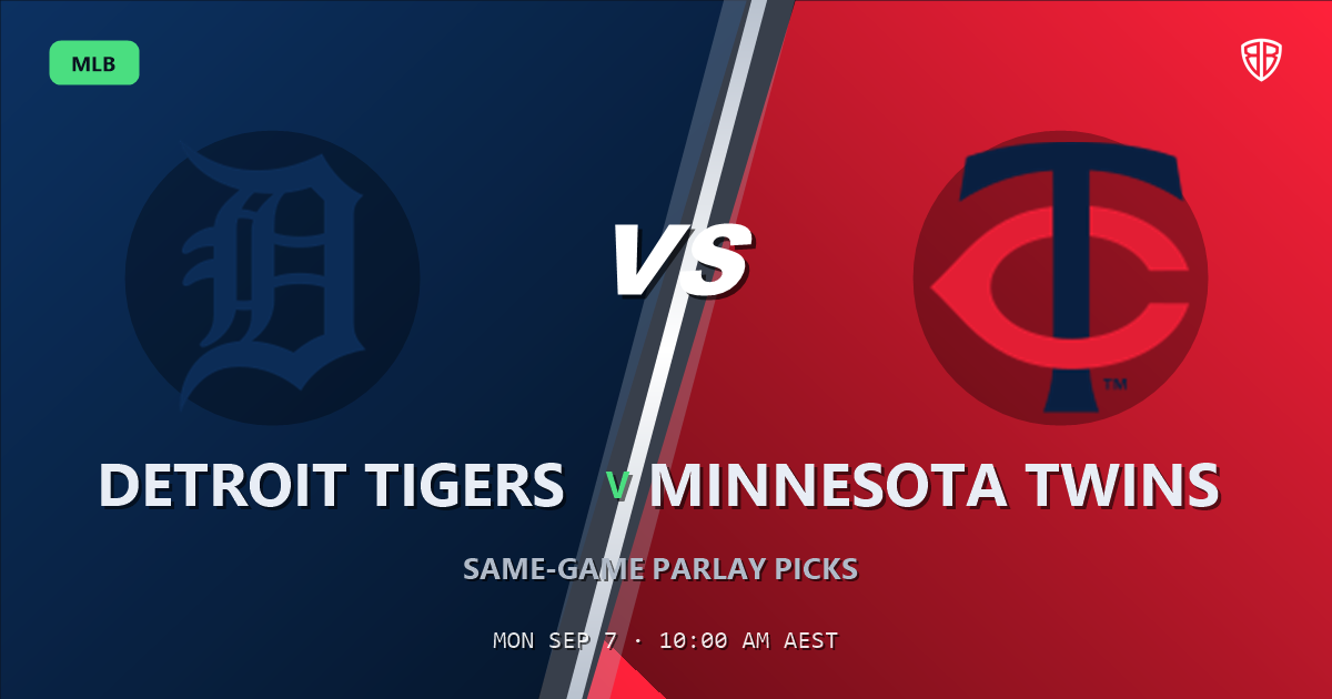 Detroit Tigers vs Minnesota Twins Prediction and Same Game Parlay picks, September 7, 2026