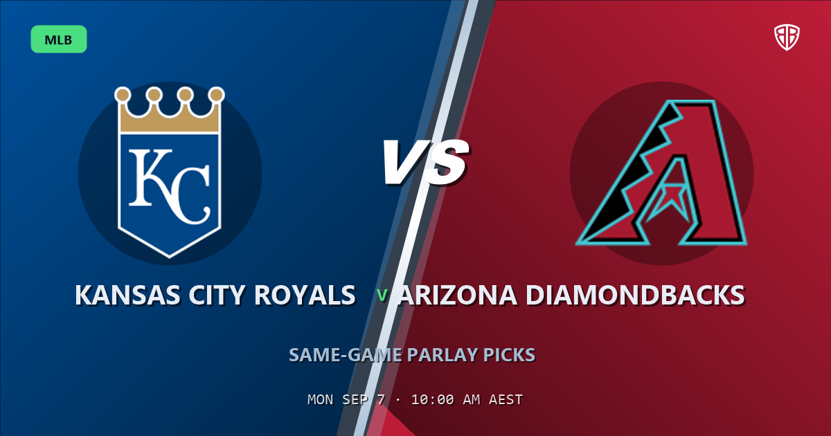 Kansas City Royals vs Arizona Diamondbacks Prediction and Same Game Parlay picks, September 7, 2026