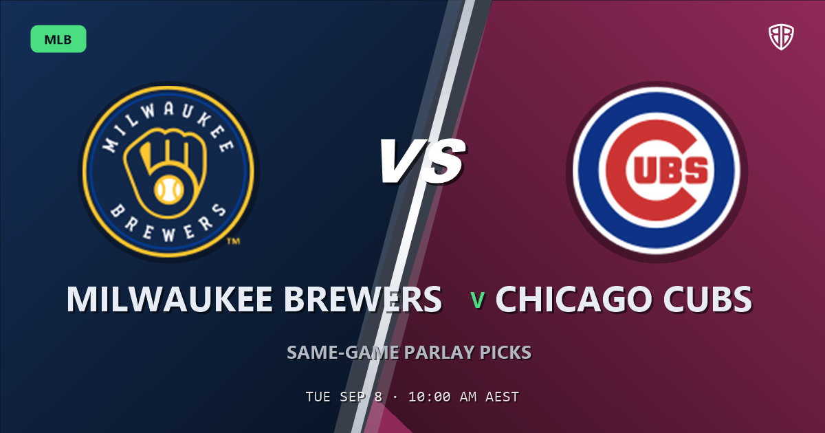 Milwaukee Brewers vs Chicago Cubs Prediction and Same Game Parlay picks, September 8, 2026