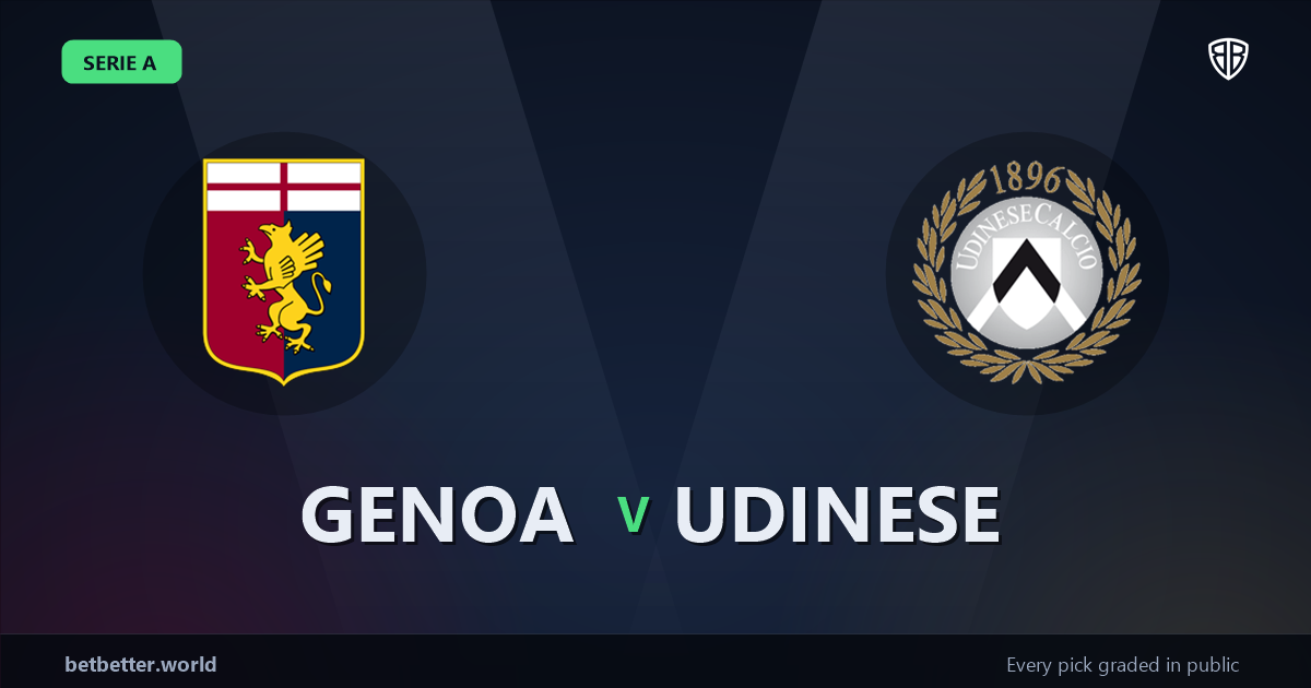 Genoa vs Udinese Prediction & Same Game Parlay picks Top SGP: Our Expert Serie A Analysis