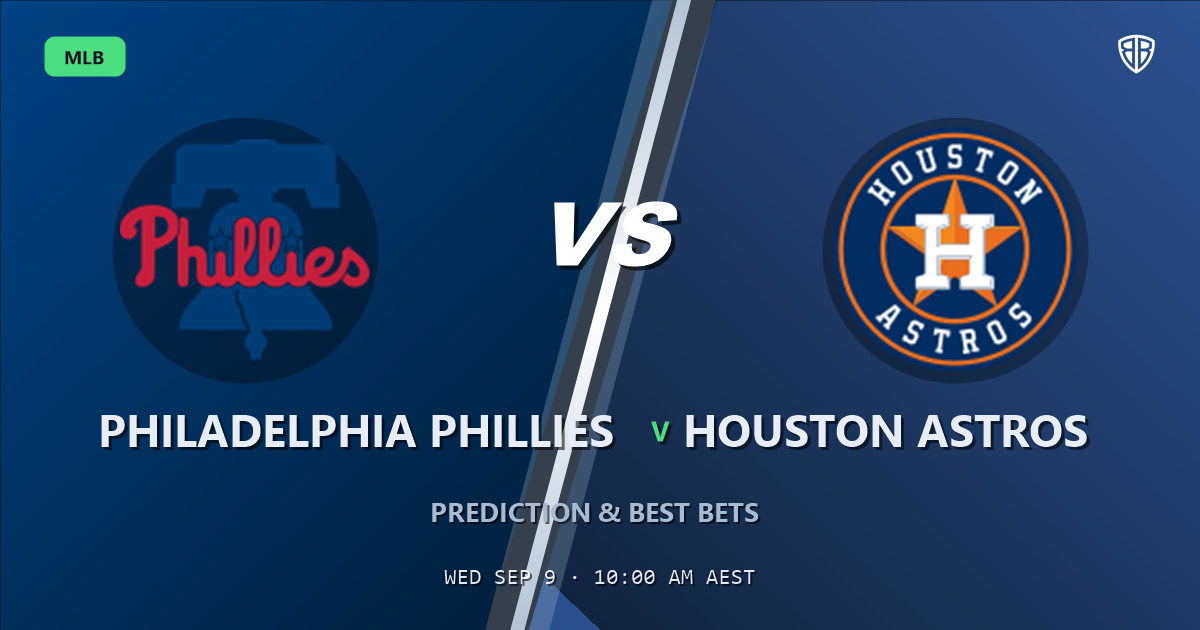 Philadelphia Phillies vs Houston Astros Prediction and Picks, September 9, 2026