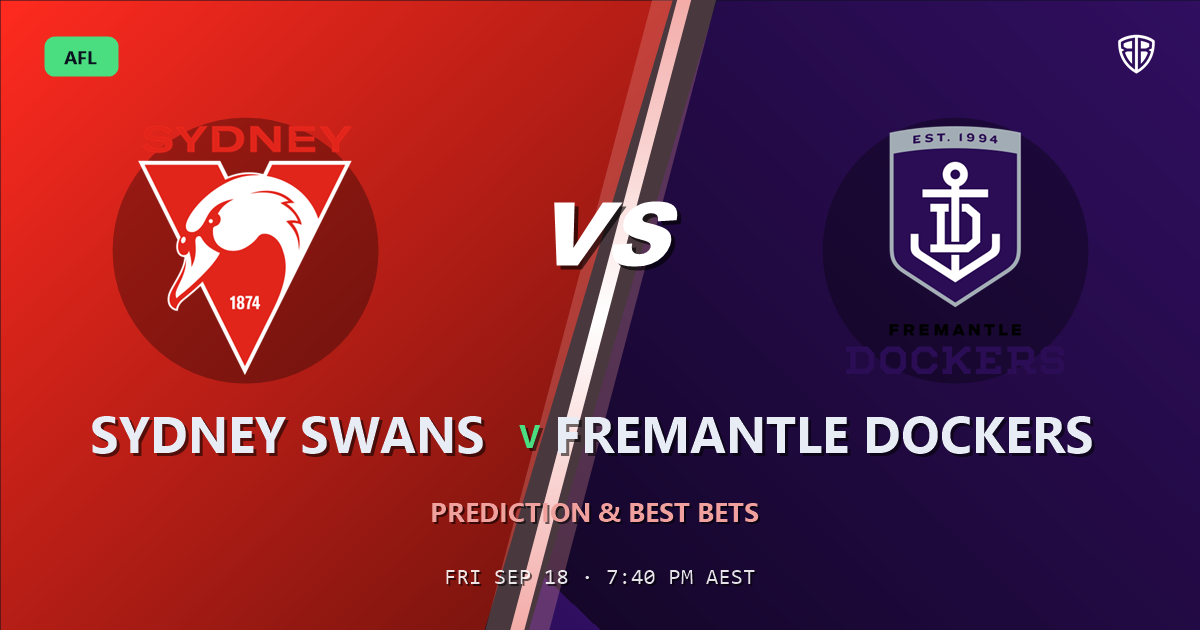 Sydney Swans vs Fremantle Dockers Prediction & Picks: Odds Analysis & Top Props