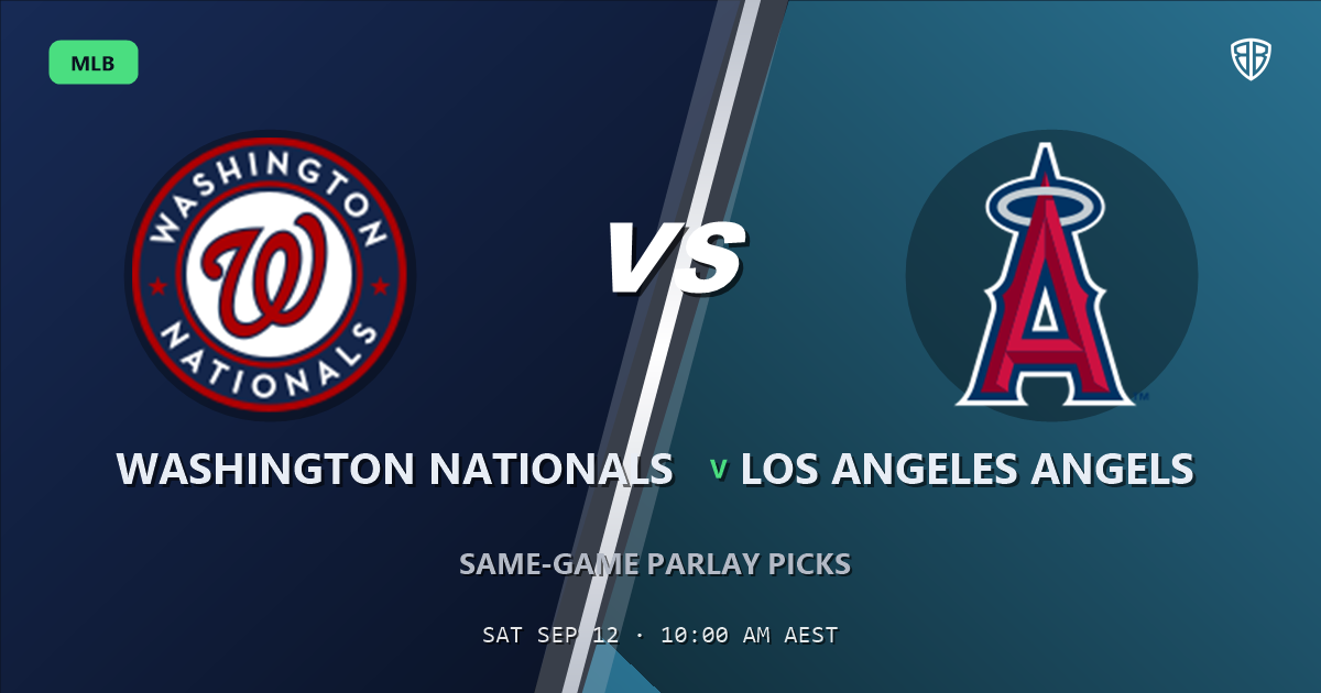 Washington Nationals vs Los Angeles Angels Prediction and Same Game Parlay picks, September 12, 2026