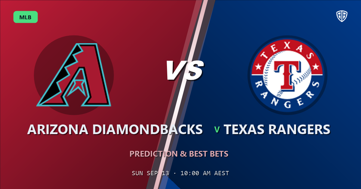 Arizona Diamondbacks vs Texas Rangers Prediction and Picks, September 12, 2026