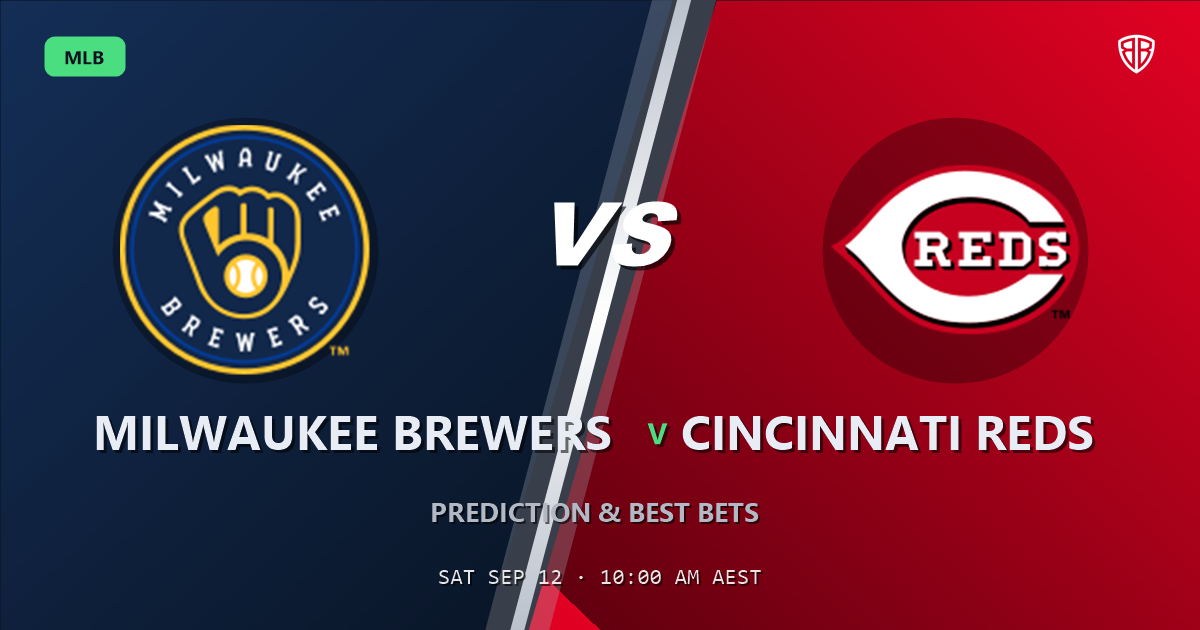 Milwaukee Brewers vs Cincinnati Reds Prediction and Picks, September 13, 2026