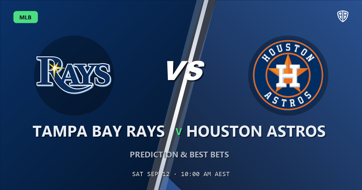 Tampa Bay Rays vs Houston Astros Prediction and Picks, September 13, 2026
