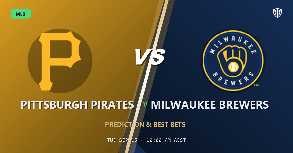 Pittsburgh Pirates vs Milwaukee Brewers Prediction and Picks, September 15, 2026