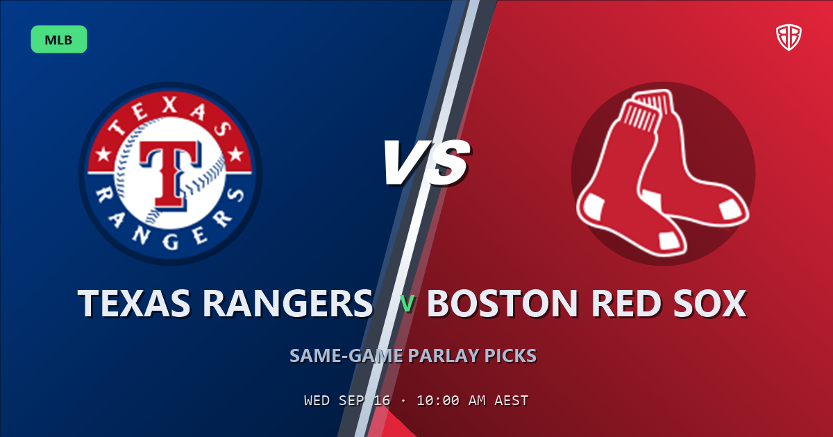 Texas Rangers vs Boston Red Sox Prediction and Same Game Parlay picks, September 15, 2026