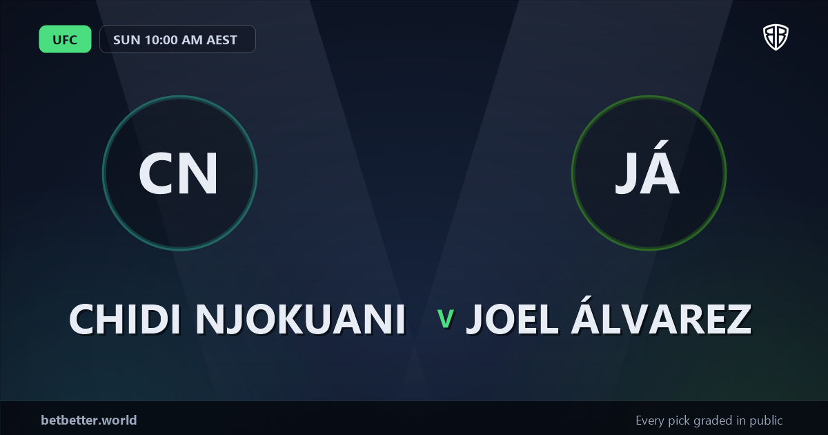 Chidi Njokuani vs Joel Álvarez Prediction & Picks: Full Match Breakdown & Bets