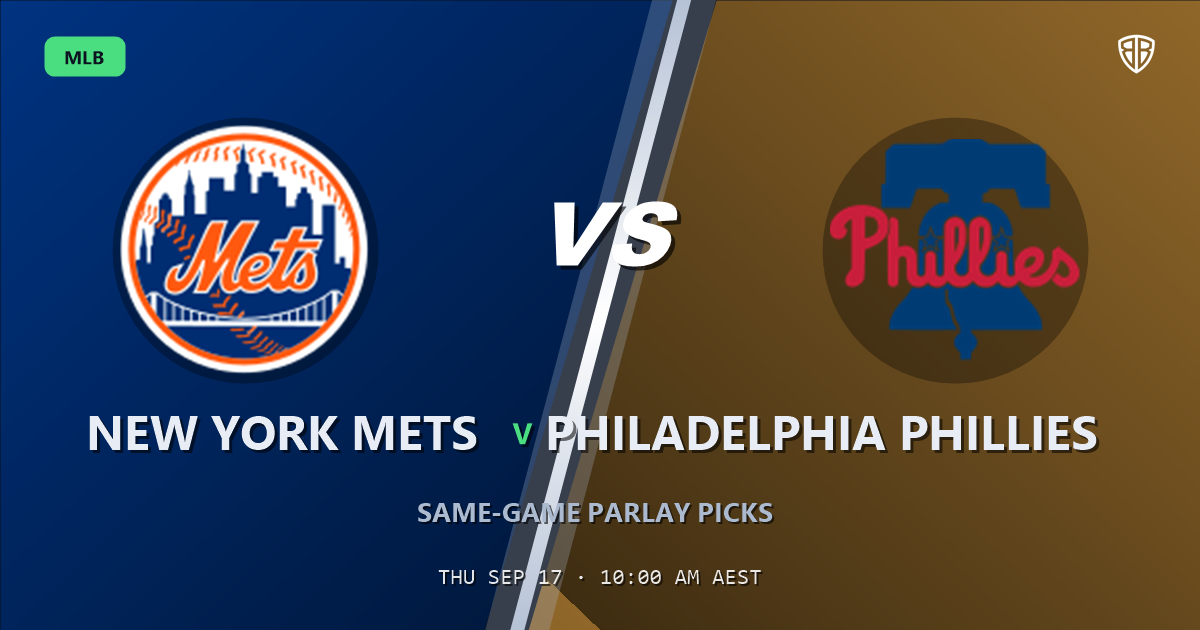 New York Mets vs Philadelphia Phillies Prediction and Same Game Parlay picks, September 17, 2026