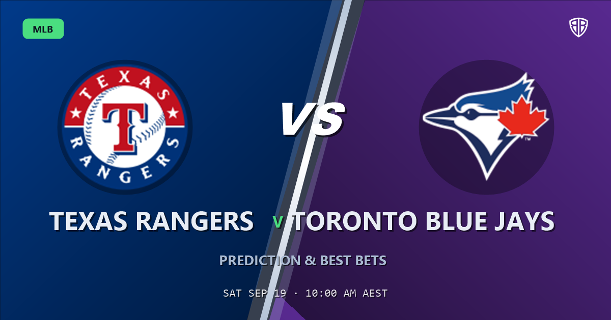 Texas Rangers vs Toronto Blue Jays Prediction and Picks, September 18, 2026