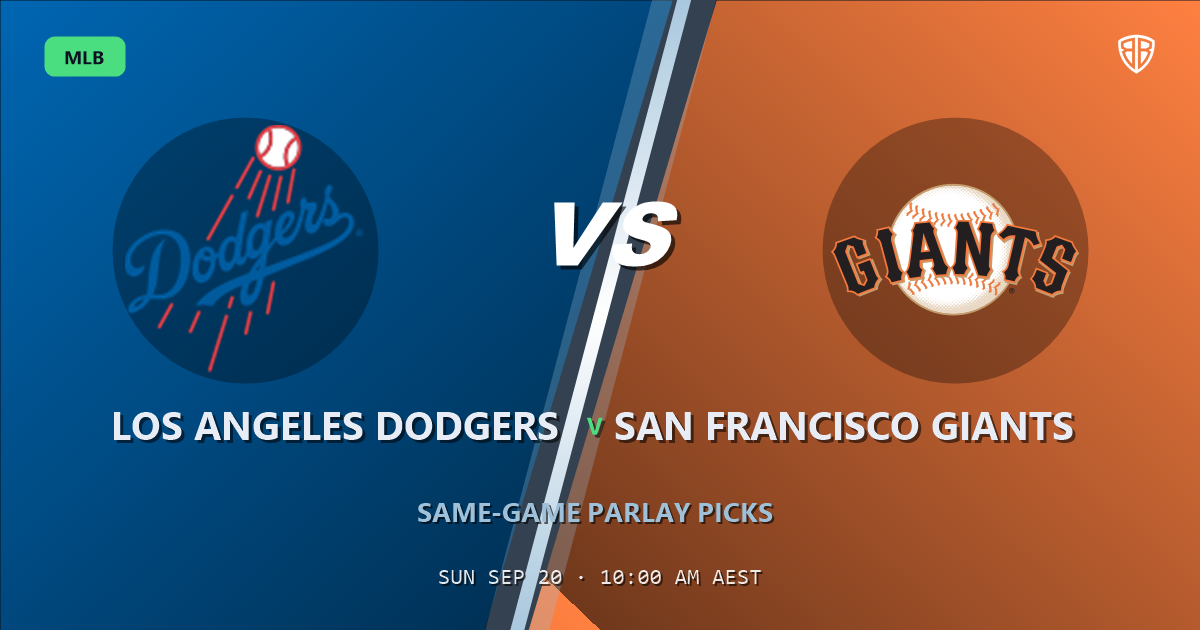 Los Angeles Dodgers vs San Francisco Giants Prediction and Same Game Parlay picks, September 19, 2026