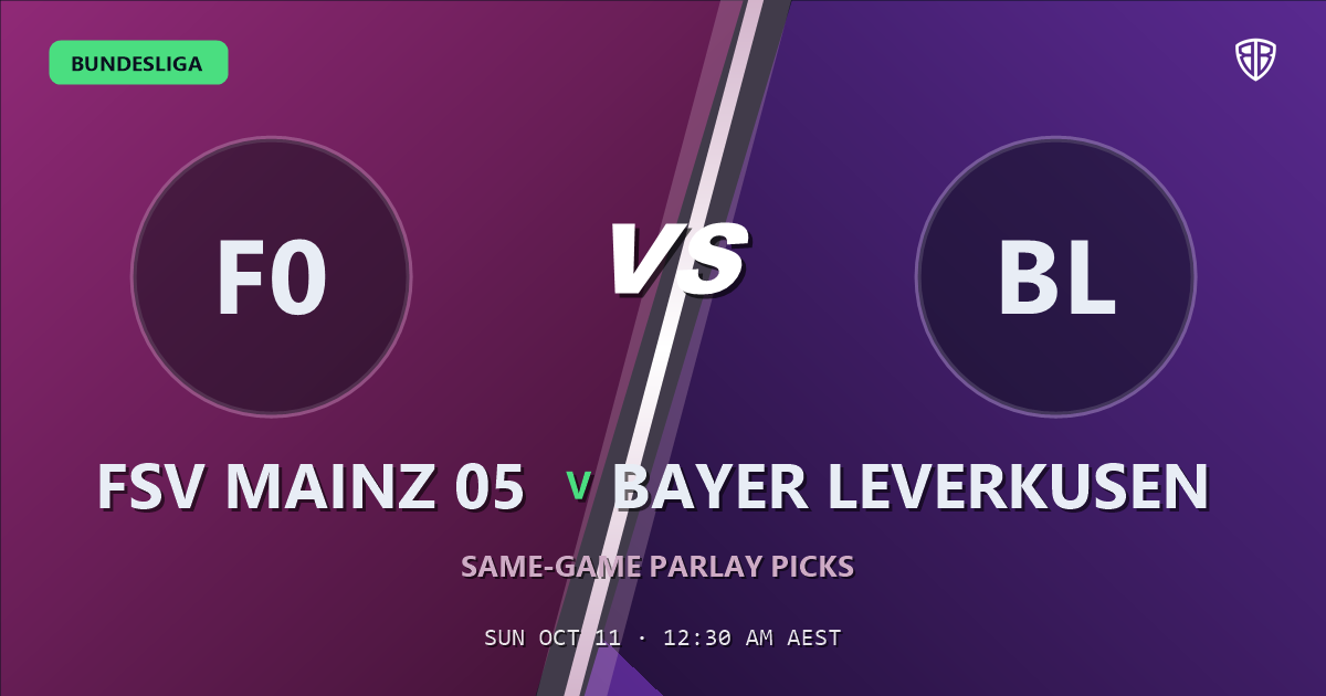 FSV Mainz 05 vs Bayer Leverkusen Prediction & Same Game Parlay picks, October 10, 2026