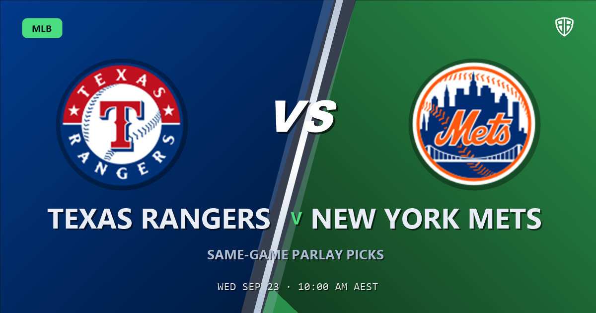 Texas Rangers vs New York Mets Prediction and Same Game Parlay picks, September 22, 2026