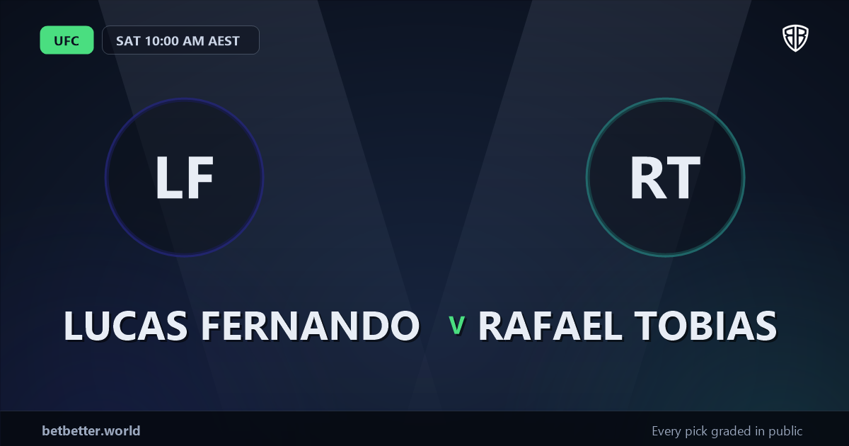 Lucas Fernando vs Rafael Tobias Prediction & Picks: Full Match Breakdown & Bets
